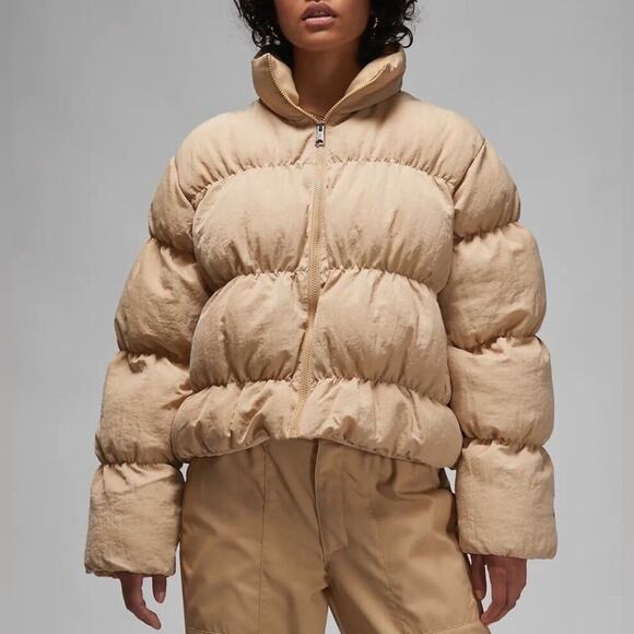 NIKE Air Jordan Water Repellent Nylon Puffer Jacket Puffer Jacket Size L - Picture 1 of 11